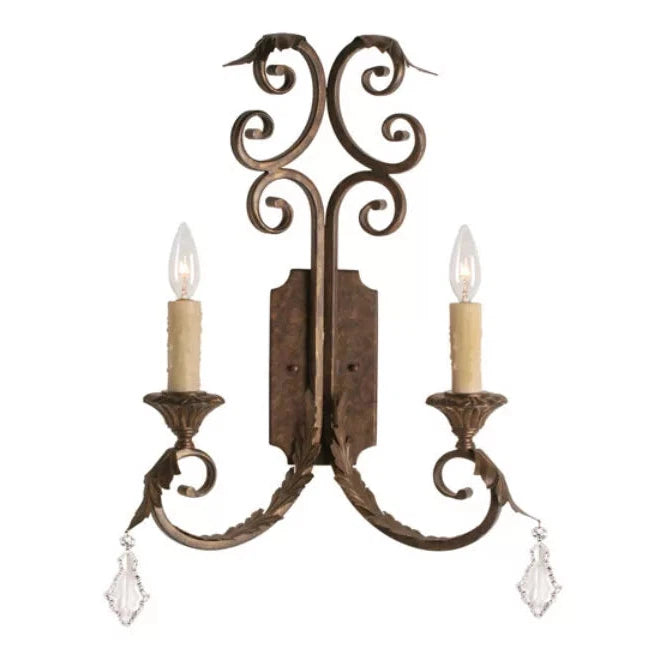 2nd Ave Lighting 16″ Wide Serratina 2 Light Wall Sconce