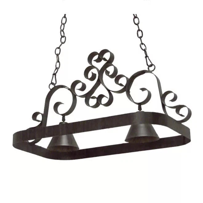 2nd Ave Lighting 32″ Long Hayley 2 Light Pot Rack