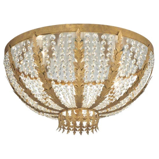 2nd Ave Lighting 32″ Wide Chrisanne Crystal Flushmount