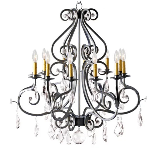 2nd Ave Lighting 32″ Wide Gia 12 Light Chandelier