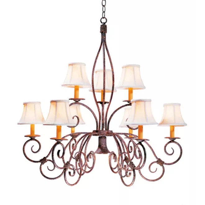 2nd Ave Lighting 36″ Wide Grace 10 Light Two Tier Chandelier