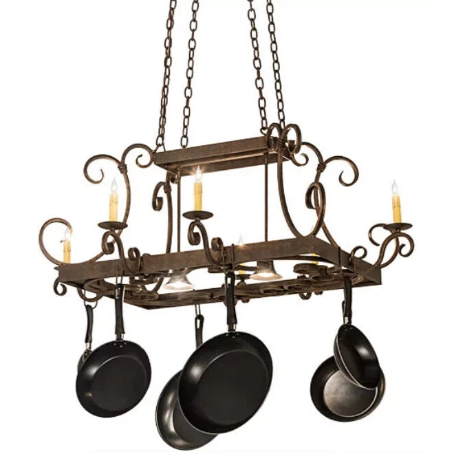 2nd Ave Lighting 50″ Long Caiden 6 Light Pot Rack