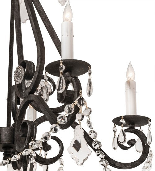 2nd Ave Lighting Adrianna 26" Wide 5 Light Chandelier in Smoke Finish
