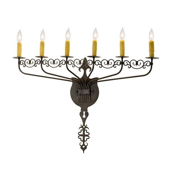 2nd Ave Lighting Almonte 36" Wide 6 Light Wall Sconce in Chestnut Finish