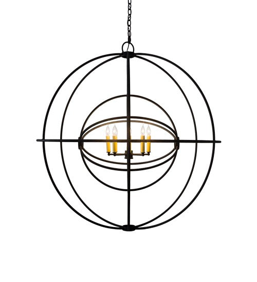 2nd Ave Lighting Atom Enerjisi 43" WIde 8 LT Chandelier in Midnight Finish
