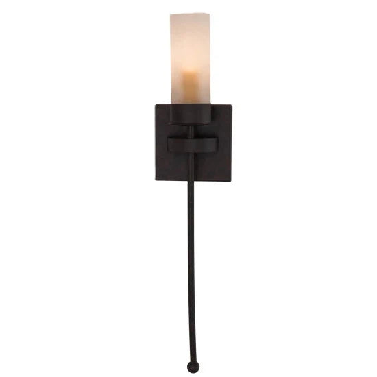 2nd Ave Lighting Bechar 6" 1-Light Frosted Glass Shade Cajun Spice Wall Sconce