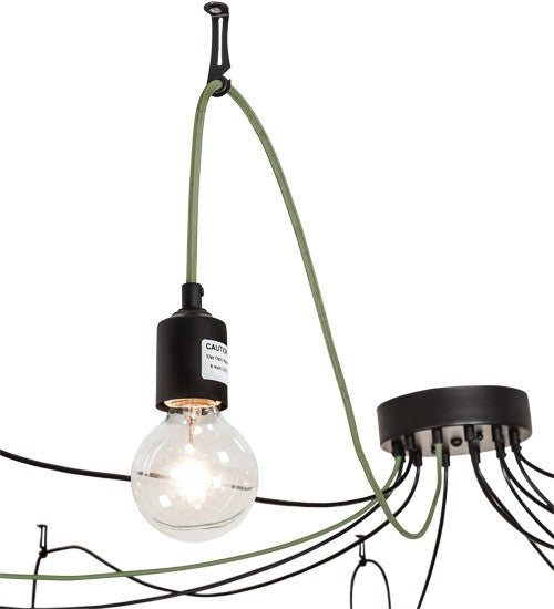 2nd Ave Lighting Castiliolite 120" Wide 12 Light Pendant in Solar Black Finish