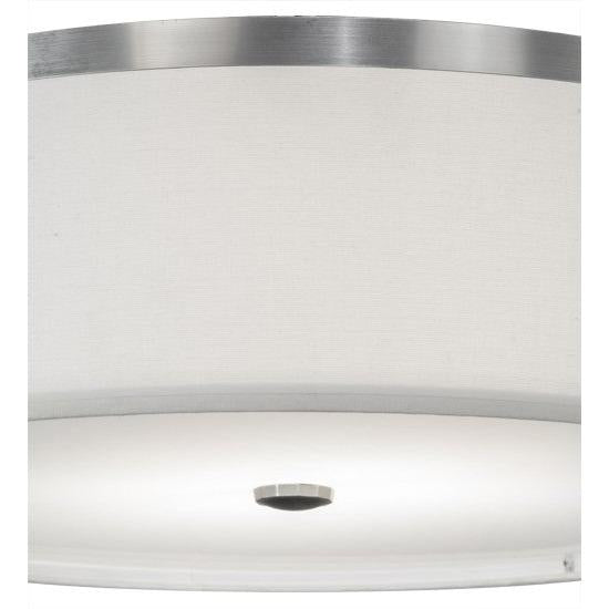 2nd Ave Lighting Cilindro 20" Wide Flushmount With Brushed Nickel Finish