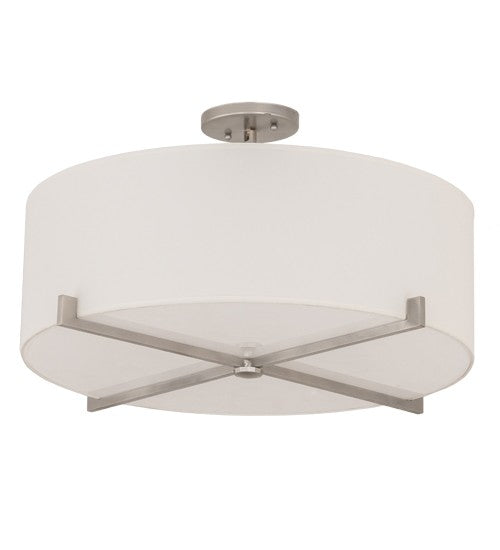 2nd Ave Lighting Cilindro 24" Wide Structure Pendant in Brushed Nickel Finish
