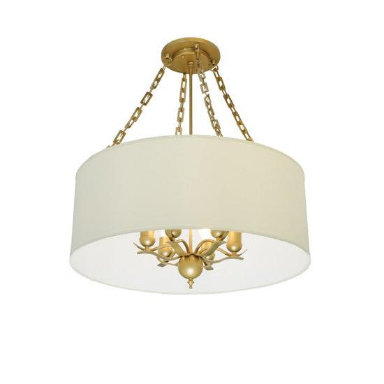 2nd Ave Lighting Cilindro 28" Eggshell Pendant in Gold Finish