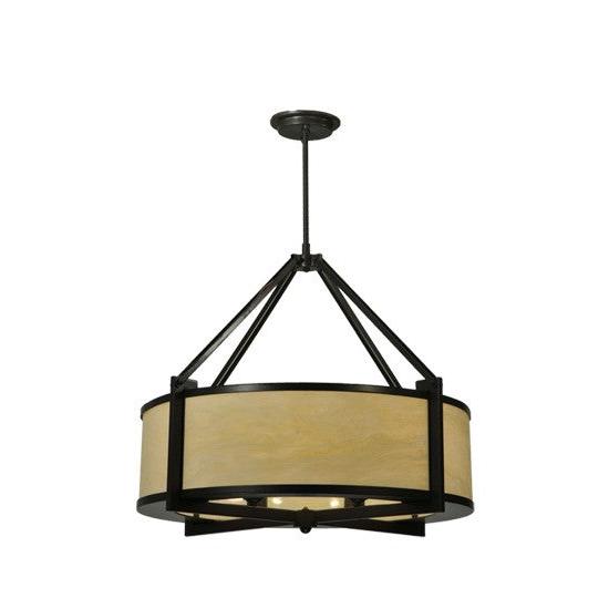 2nd Ave Lighting Cilindro 30" Cross Hatch Pendant in Timeless Bronze