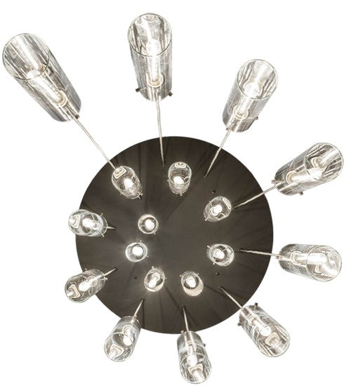 2nd Ave Lighting Cilindro 36" Wide 18 LT Cascading Pendant in Timeless Bronze