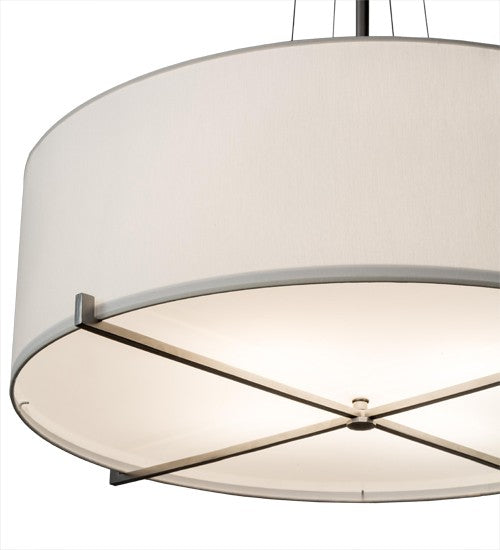 2nd Ave Lighting Cilindro 36" Wide Structure Pendant in Brushed Nickel Finish