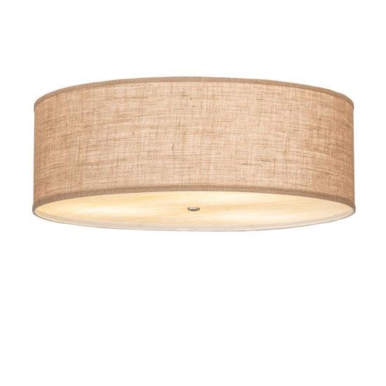 2nd Ave Lighting Cilindro 36" Wide Textrene Flushmount With Nickel Powder Coat Finish