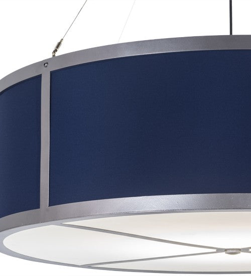 2nd Ave Lighting Cilindro 42" Textrene Pendant in Brushed Nickel Finish