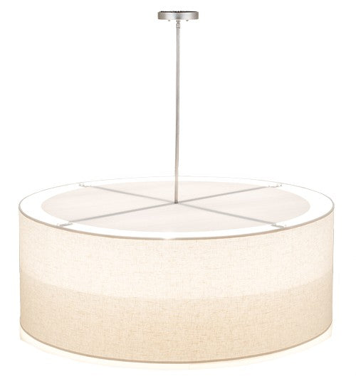 2nd Ave Lighting Cilindro 48" Textrene 2 Tier Pendant With Nickel Finish