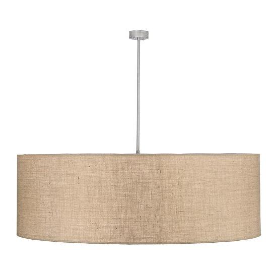 2nd Ave Lighting Cilindro 72" Textrene Pendant With Nickel Finish