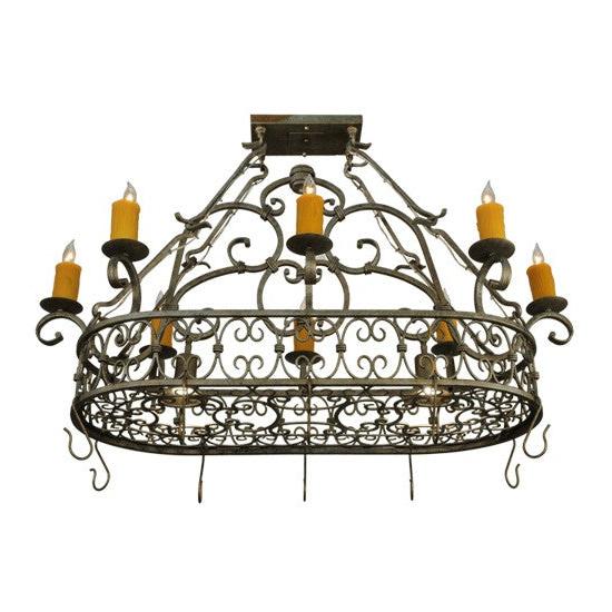 2nd Ave Lighting Cira 40" Long Oblong Pot Rack in Corinth Finish