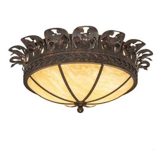 2nd Ave Lighting Crowne 28" Wide Flushmount in Cajun Spice Finish