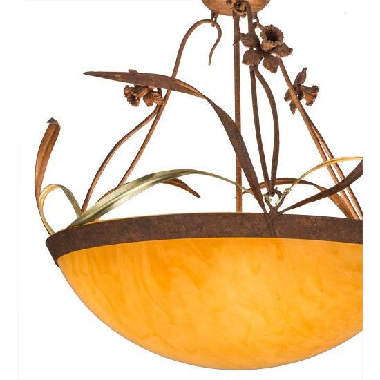 2nd Ave Lighting Daffodil 26" Inverted Pendant in Rust Finish