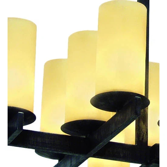 2nd Ave Lighting Dante 36" 12-Light E12 Base Provostone Idalight Lens Blackwash Chandelier