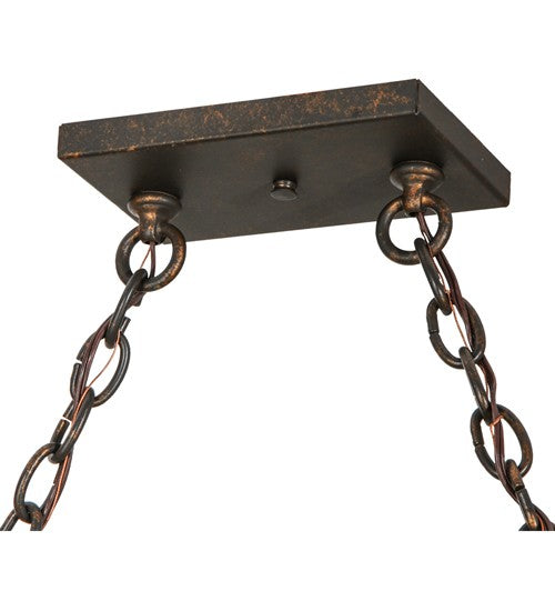 2nd Ave Lighting Elana 32" Long 2 LT Pot Rack in Gilded Tobacco Finish