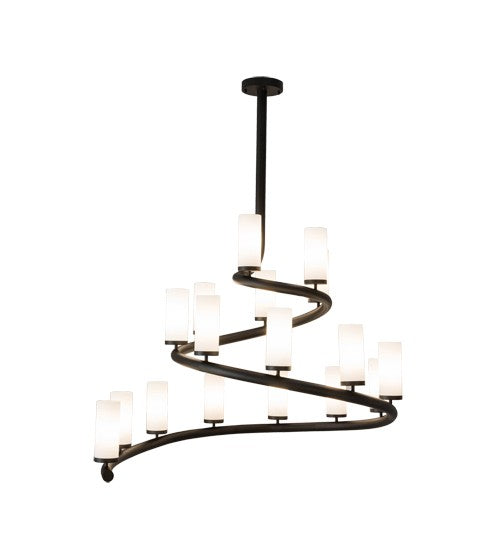 2nd Ave Lighting French Horn 60" Wide 17 LT Chandelier in Oil Rubbed Bronze Finish