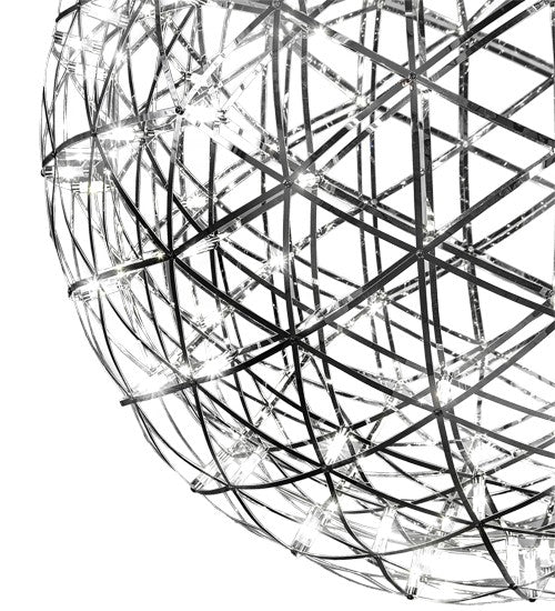 2nd Ave Lighting Geosphere 35" Wide Pendant With Polished Stainless Steel Finish