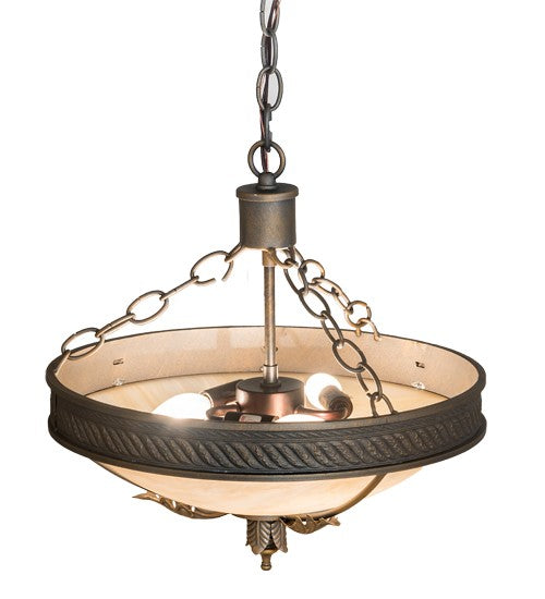 2nd Ave Lighting Hoja 15" Inverted Pendant in French Bronze Finish