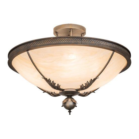 2nd Ave Lighting Hoja 30" Wide Semi-Flushmount in French Bronze