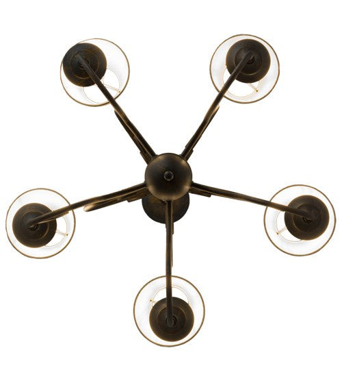 2nd Ave Lighting Jenna 24" Wide 5 Light Chandelier in French Bronze Finish