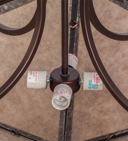 2nd Ave Lighting Lineage 27" Square Inverted Pendant in Mahogany Bronze