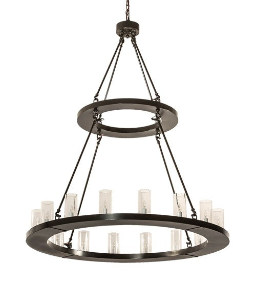 2nd Ave Lighting Loxley 48" Wide Two Tier 16 Light Chandelier in Timeless Bronze Finish