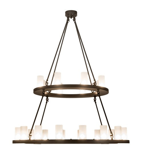 2nd Ave Lighting Loxley 54" Wide Two Tier 24 Light Chandelier in Oil Rubbed Bronze Finish