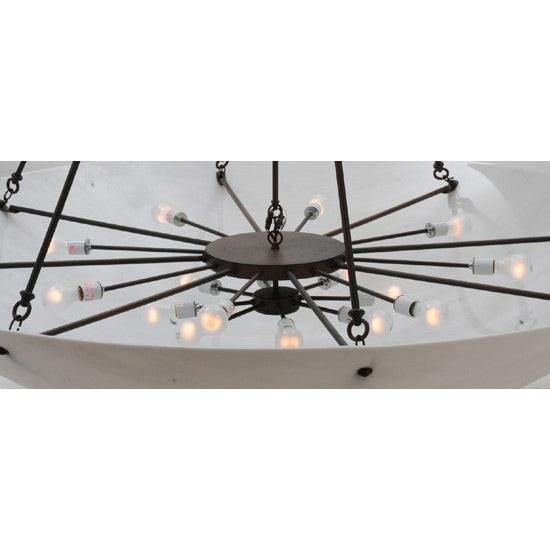 2nd Ave Lighting Madison 69" Whitestone Idalight Bowl Shaped Shade Rusty Nail Semi Flush Mount Lighting