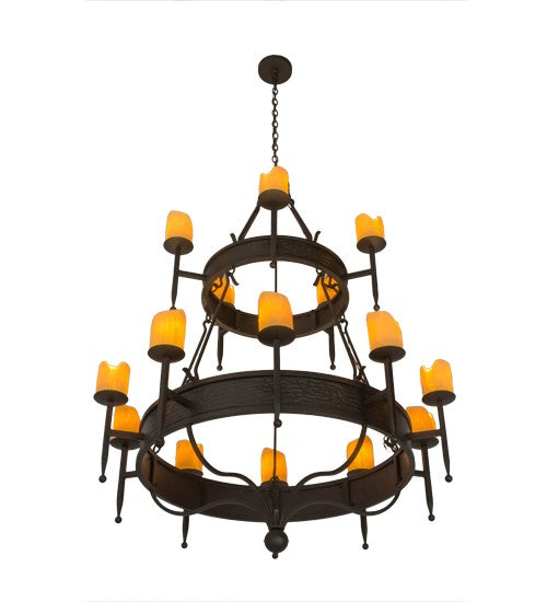 2nd Ave Lighting Marta 51" Wide 2 Tier Chandelier in Oil Rubbed Bronze Finish