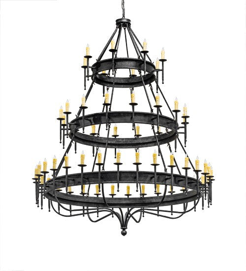 2nd Ave Lighting Marta 96" Wide 56 Light Three Tier Chandelier in Smoke Finish