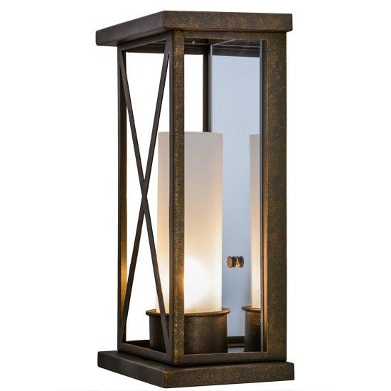 2nd Ave Lighting Mirror Cross 8.5" Wall Sconce in Gilded Tobacco Finish
