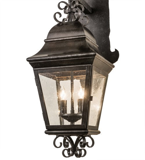 2nd Ave Lighting Monaco 9" Lantern Wall Sconce in Smoke Finish