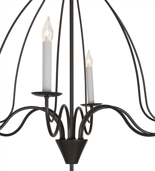 2nd Ave Lighting Polonaise 36" Wide 6 LT Chandelier in Timeless Bronze Finish
