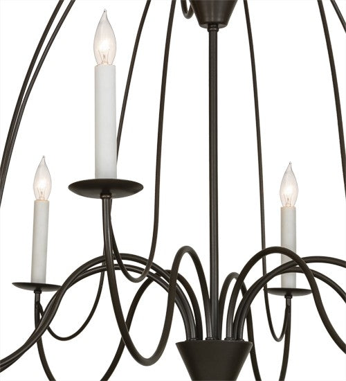 2nd Ave Lighting Polonaise 48" Wide 12 LT Two Tier Chandelier in Timeless Bronze