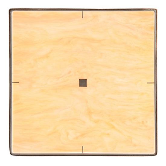 2nd Ave Lighting Quadrato 18" Honey Bombay Flushmount With Nickel Finish