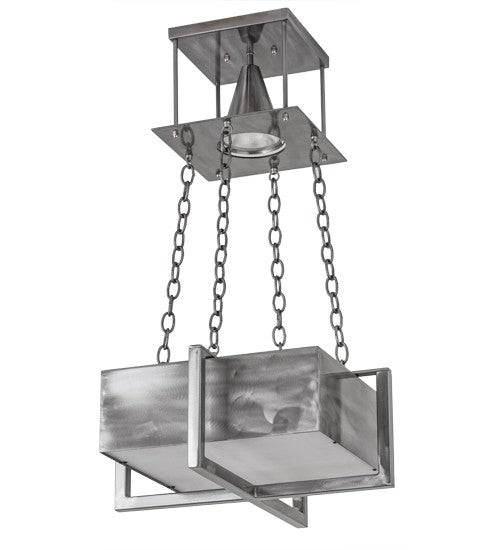 2nd Ave Lighting Quadrato 22" Brew Pendant in Satin Clear Finish