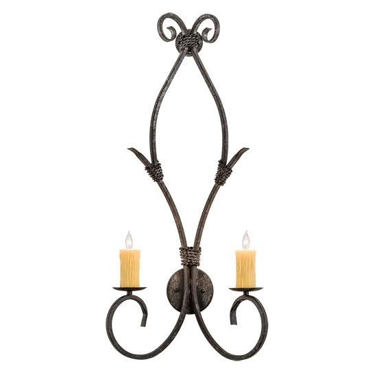 2nd Ave Lighting Sienna 16" Wide 2 LT Wall Sconce in Smoke Finish