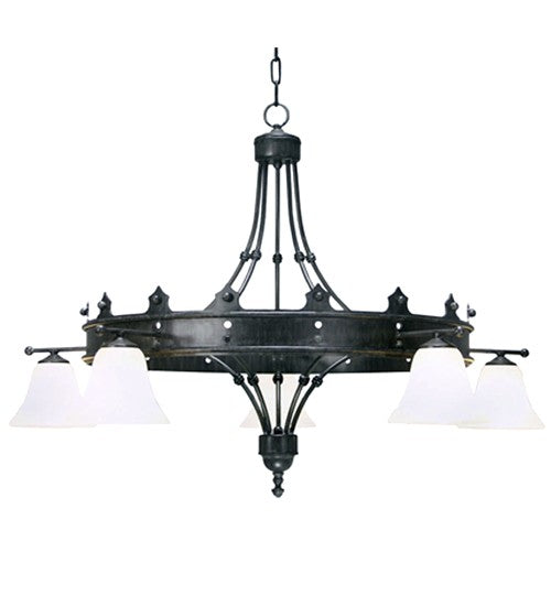 2nd Ave Lighting Strada 42" Wide 5 Light Chandelier in Antique Iron Gate Finish