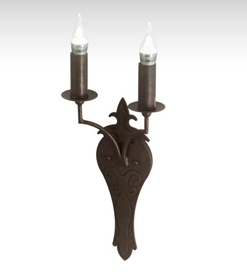 2nd Ave Lighting Torsade 10" Wide 2 Light Wall Sconce in Gilded Tobacco Finish