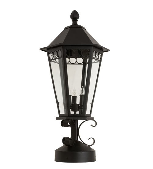 2nd Ave Lighting Yorkshire 14" Lantern Post Mount in Textured Black Finish