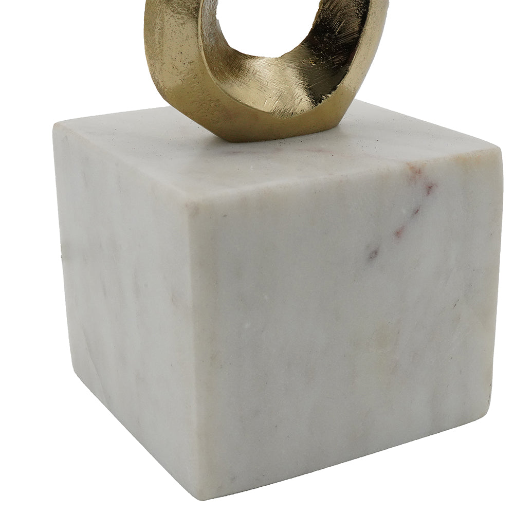 A&B Home 12" x 23" Bundle of 13 White Marble Base and Vintage Gold Accent Table Lamp With White Linen Drum Shade
