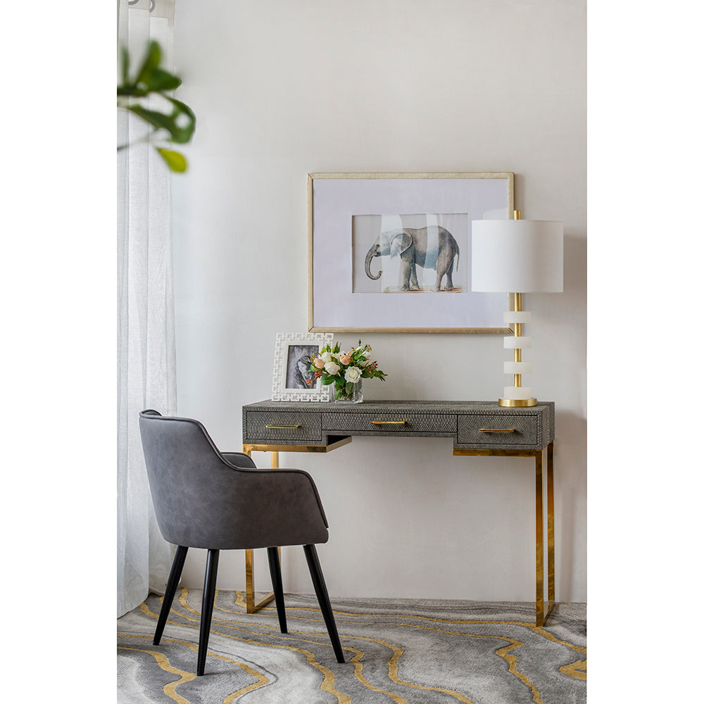 A&B Home 13" x 26" Bundle of 12 Brass Metal Frame With White Acrylic Accent Table Lamp With White Fabric Drum Shade