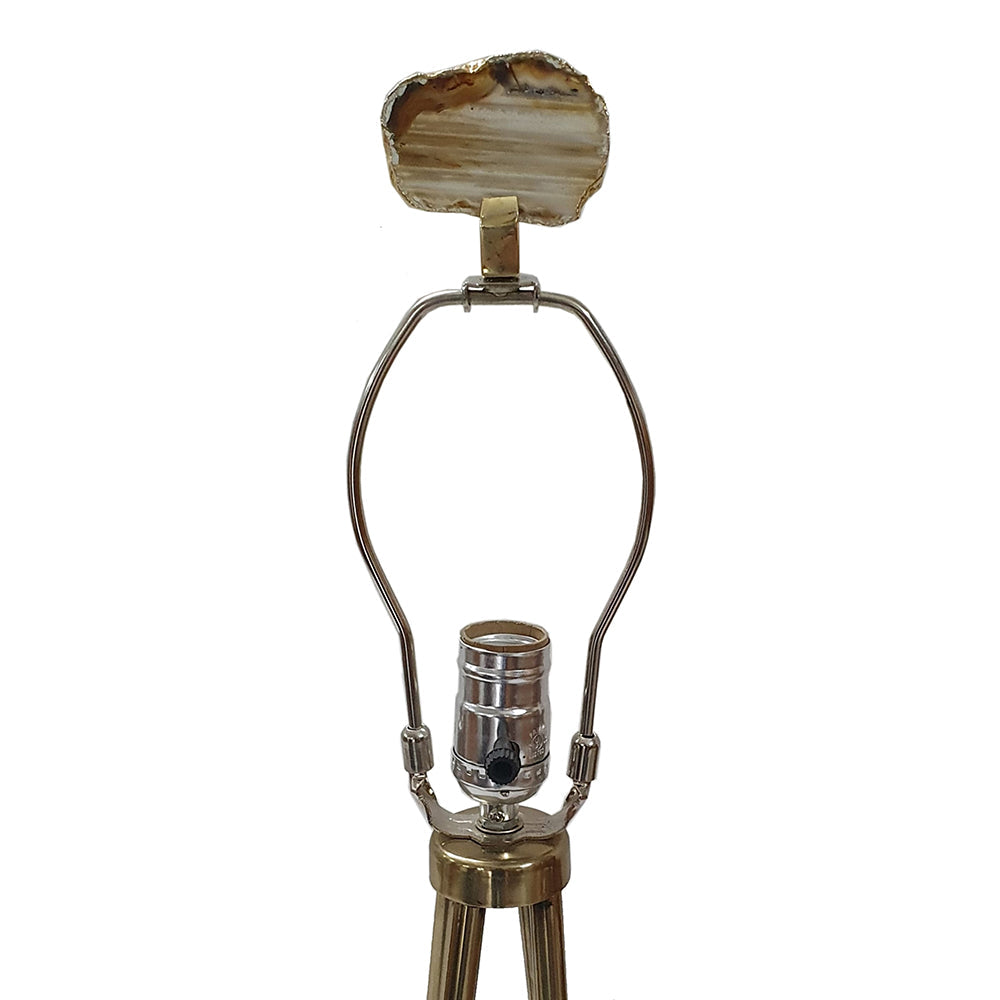 A&B Home 13" x 30" Bundle of 10 Agate Oval Base With Polished Gold Body and White Drum Shade